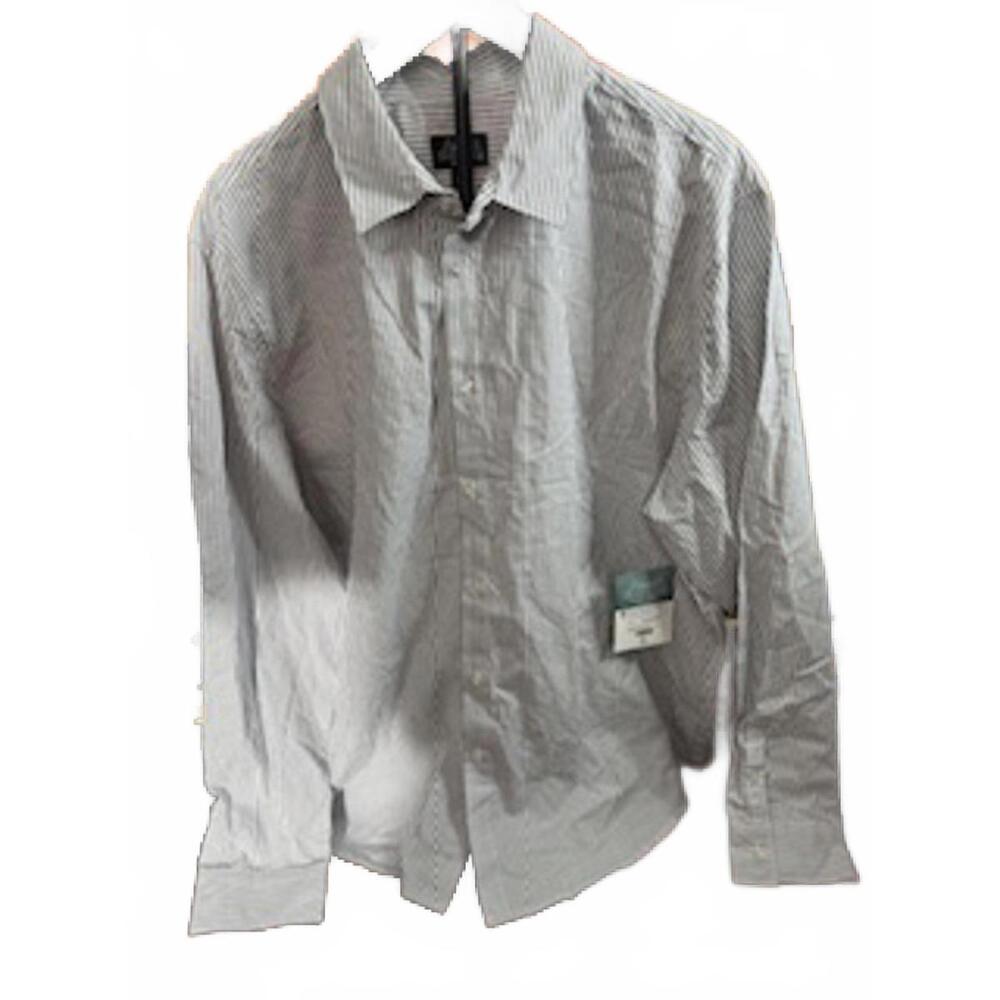 Abbott Elementary Teacher's‎ Edition Size Large Men's Dress Shirt White Charcoal